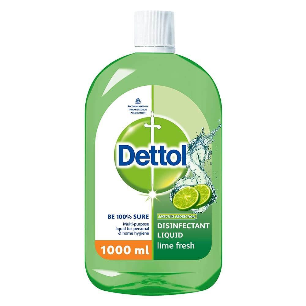 Dettol Liquid Disinfectant for Floor Cleaner, Surface Disinfection , Personal Hygiene (Lime Fresh , 1L)
